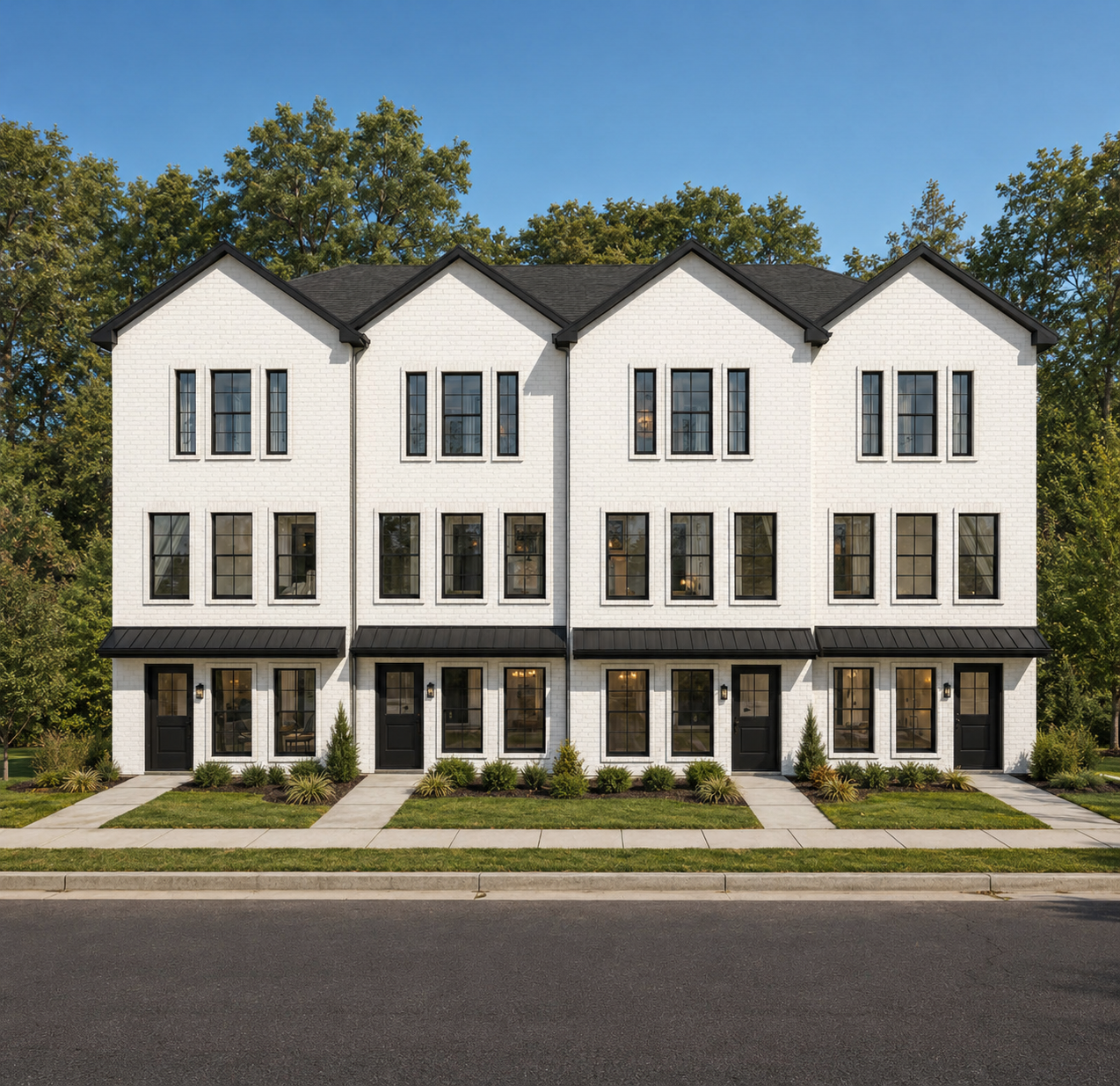 Greensboro Village multifamily townhome streetscape